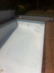 Concrete pool with Blue Lagoon finish