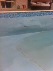 Concrete swimming pool with Blue Mist finish