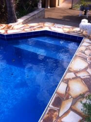 Concrete swimming pool with Pacific Blue finish